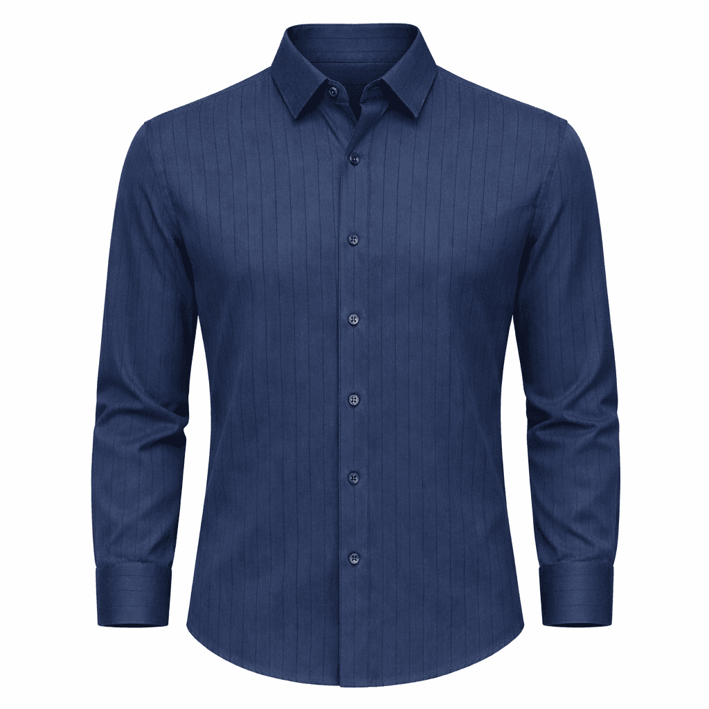 Erkek Fitilli Slim Fit Gömlek - Lacivert