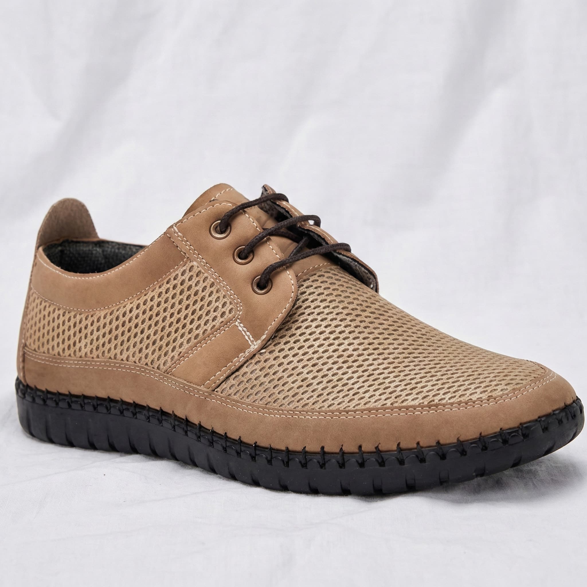 Erkek Bağcıklı Ayakkabı - Bej - KS001-BJZ