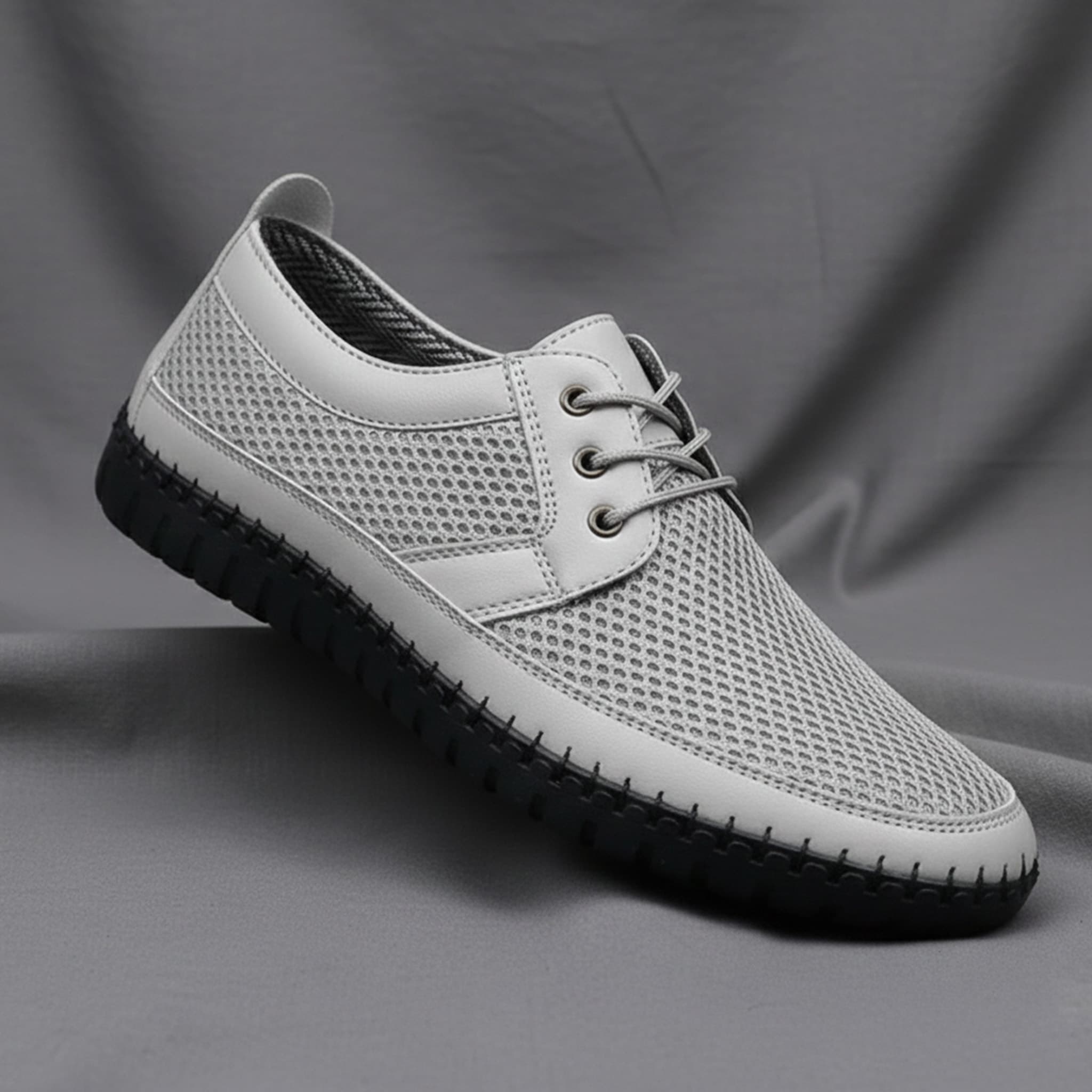 Erkek Bağcıklı Ayakkabı - Beyaz - KS001-BYZ