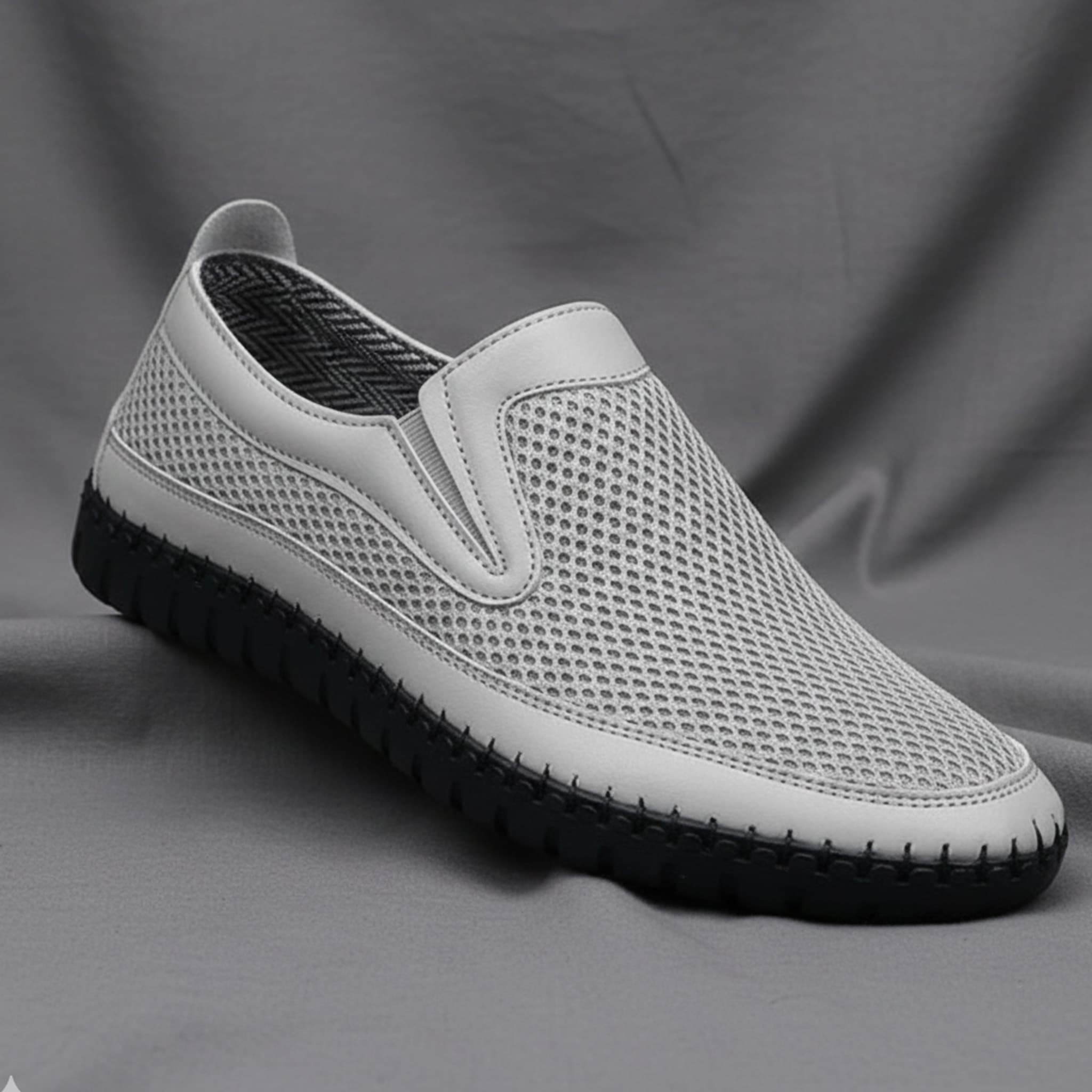 Erkek Bağcıksız Ayakkabı - Beyaz - KS002-BYZ