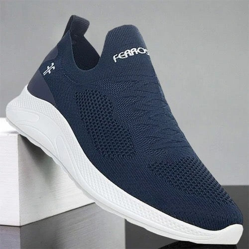 Lacivert Erkek Slip-On Örgü Sneaker - A004