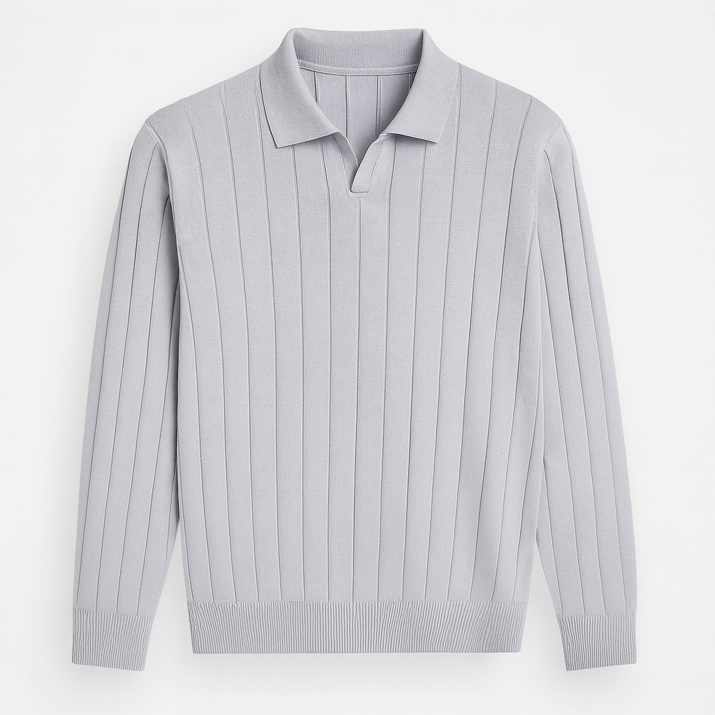 Erkek Açık Gri Polo Triko – M006